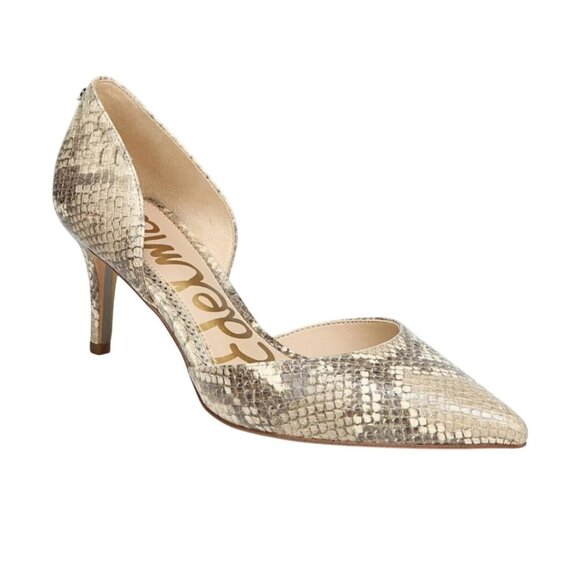Sam Edelman Jaina Snake Print Leather Pointed Toe Dorsay Pump Size 11 - Picture 1 of 7